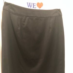 J Crew Navy blue pinstriped skirt